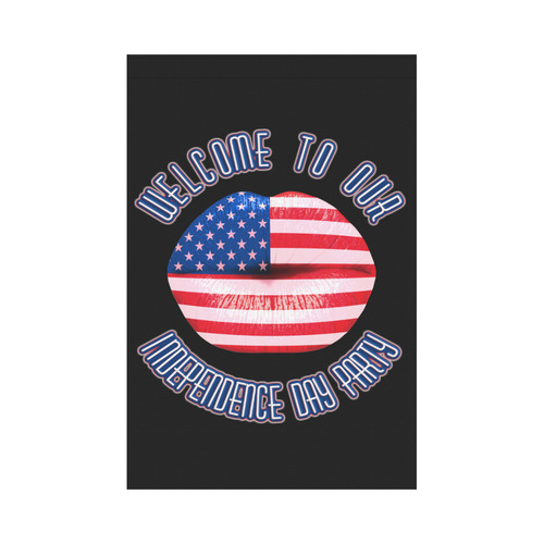 American smooch - Independence Day Party Garden Flag 12‘’x18‘’（Without Flagpole）