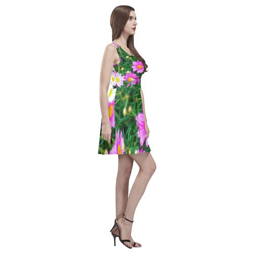 Floral ArtStudio 35 A by JamColors Thea Sleeveless Skater Dress(Model D19)