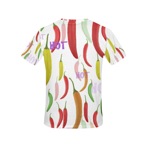 Hot Peppar, chilli All Over Print T-Shirt for Women (USA Size) (Model T40)