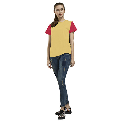 Lemon Drop and Lollipop All Over Print T-Shirt for Women (USA Size) (Model T40)