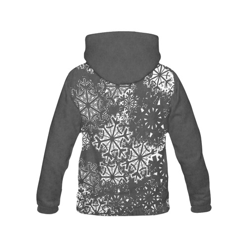 Snowflake Chalkboard All Over Print Hoodie for Women (USA Size) (Model H13)