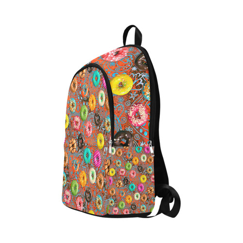 Colorful Yummy Donuts Hearts Ornaments Pattern Fabric Backpack for Adult (Model 1659)