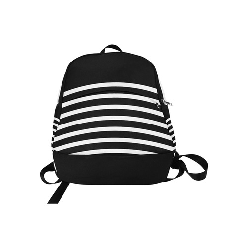 Modern Black Background Arch Stripes Cut Fabric Backpack for Adult (Model 1659)