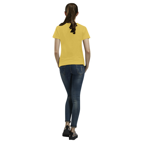 Primrose Yellow All Over Print T-Shirt for Women (USA Size) (Model T40)