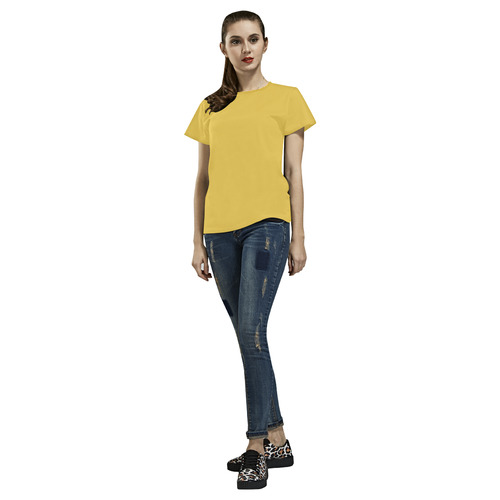 Primrose Yellow All Over Print T-Shirt for Women (USA Size) (Model T40)