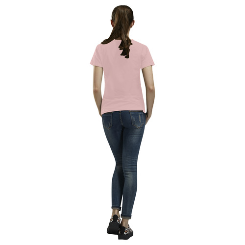Rose Quartz All Over Print T-Shirt for Women (USA Size) (Model T40)