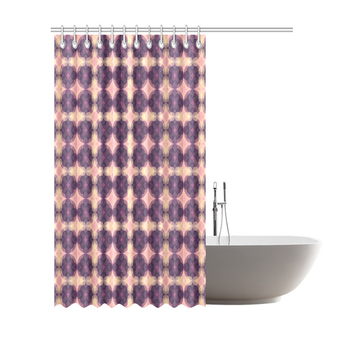 Purple Kaleidoscope Pattern Shower Curtain 72"x84"