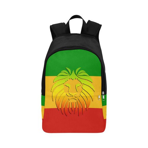 Rastafari Lion Flag green yellow red Fabric Backpack for Adult (Model 1659)