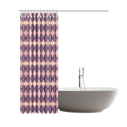 Purple Kaleidoscope Pattern Shower Curtain 72"x84"