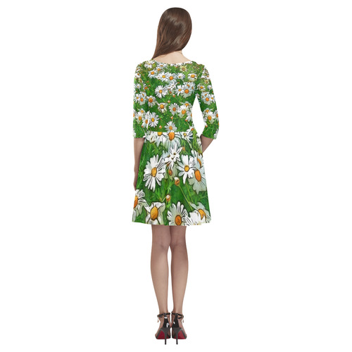 Floral ArtStudio 36A by JamColors Tethys Half-Sleeve Skater Dress(Model D20)