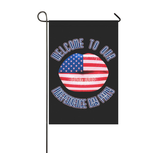 American smooch - Independence Day Party Garden Flag 12‘’x18‘’（Without Flagpole）