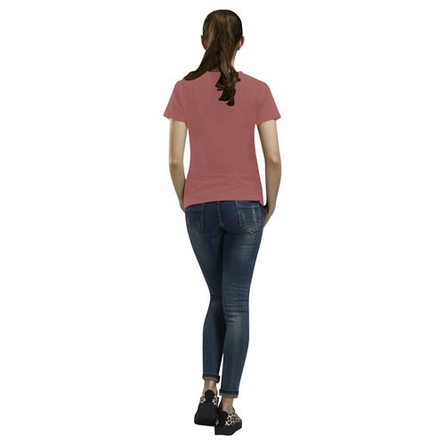 Dusty Cedar All Over Print T-Shirt for Women (USA Size) (Model T40)