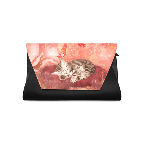 Sweet little sleeping kitten Clutch Bag (Model 1630)