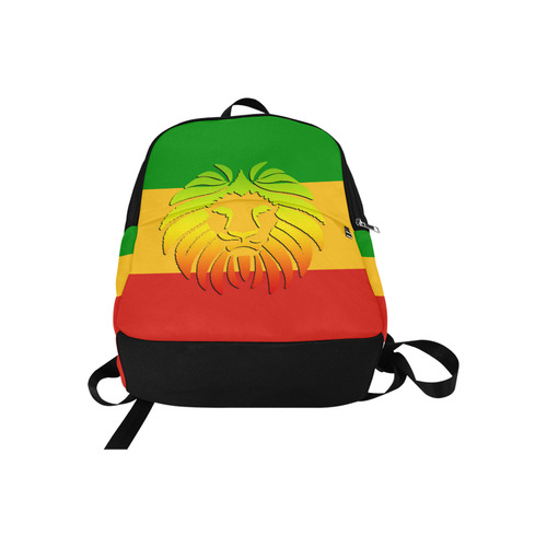 Rastafari Lion Flag green yellow red Fabric Backpack for Adult (Model 1659)