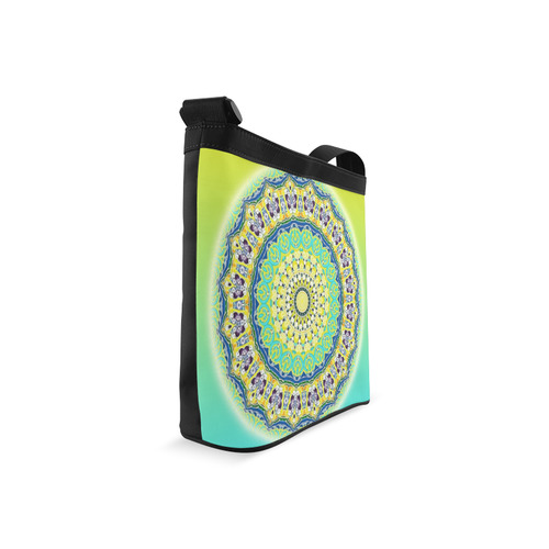 Power Mandala - Blue Green Yellow Lilac Crossbody Bags (Model 1613)