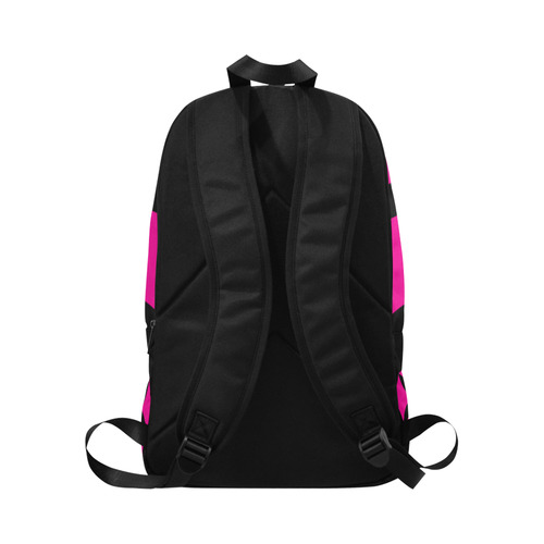 Black Background Curved Rhombuses Cut Fabric Backpack for Adult (Model 1659)