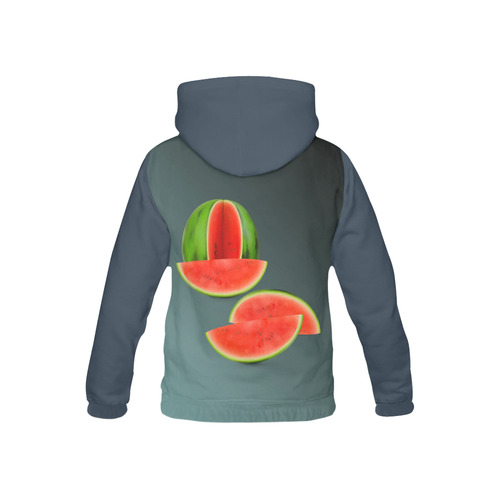 Watercolor Watermelon, red green and sweet All Over Print Hoodie for Kid (USA Size) (Model H13)
