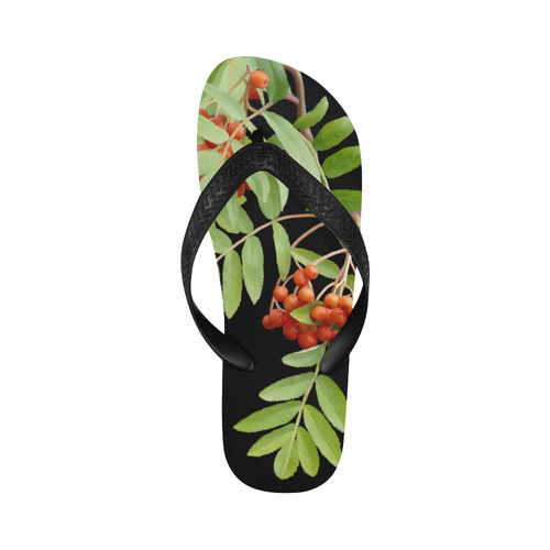 Rowan tree plant watercolor Flip Flops for Men/Women (Model 040)