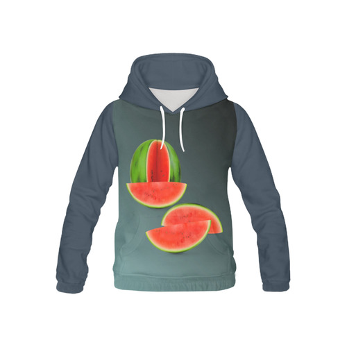 Watercolor Watermelon, red green and sweet All Over Print Hoodie for Kid (USA Size) (Model H13)