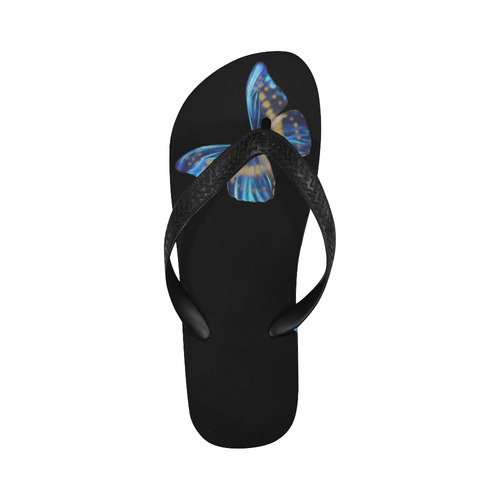 Morpho cypris butterflies painting Flip Flops for Men/Women (Model 040)
