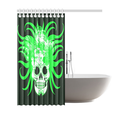 hippie skull E by JamColors Shower Curtain 69"x72"