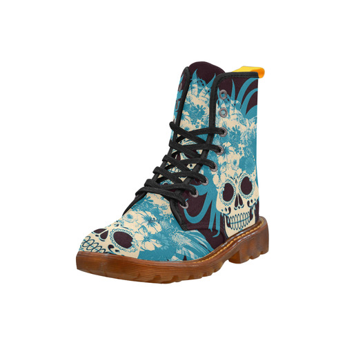 hippie skull C by JamColors Martin Boots For Women Model 1203H