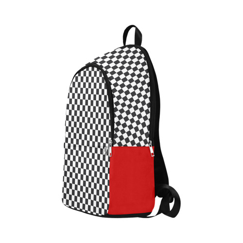 RACING / CHESS SQUARES pattern - black Fabric Backpack for Adult (Model 1659)