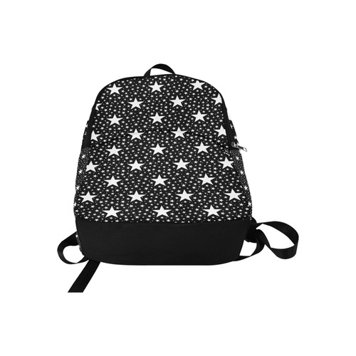 Different Size Stars seamless pattern white Fabric Backpack for Adult (Model 1659)