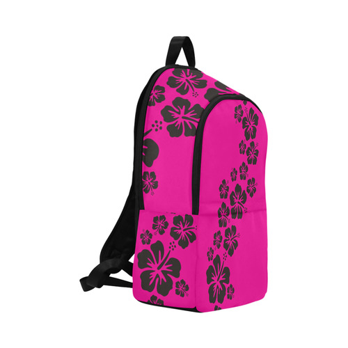 HIBISCUS aloha blossoms garland black Fabric Backpack for Adult (Model 1659)