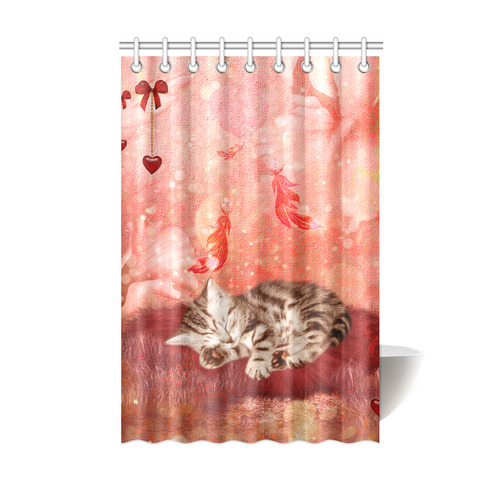 Sweet little sleeping kitten Shower Curtain 48"x72"