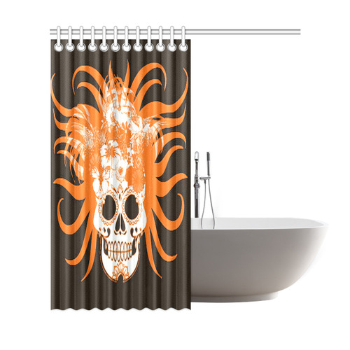 hippie skull F by JamColors Shower Curtain 69"x72"