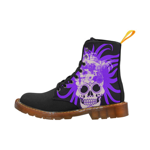 hippie skull B by JamColors Martin Boots For Women Model 1203H