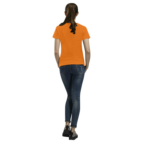 Orange Popsicle All Over Print T-Shirt for Women (USA Size) (Model T40)
