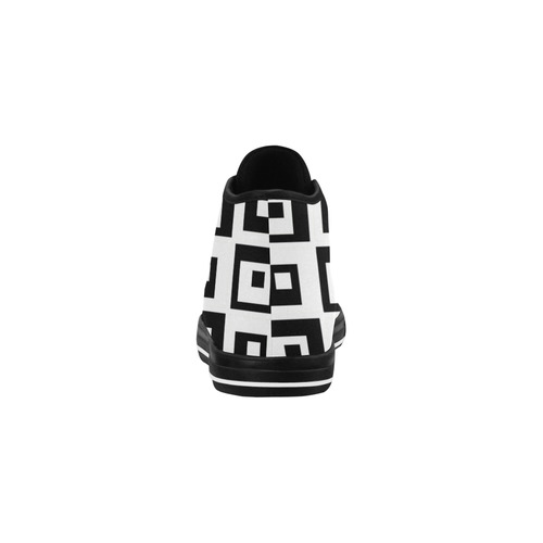 Black & White Cubes Vancouver H Men's Canvas Shoes/Large (1013-1)