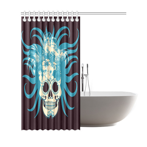 hippie skull C by JamColors Shower Curtain 69"x72"