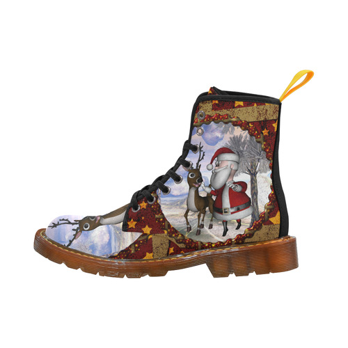 Santa Claus with reindeer, cartoon Martin Boots For Women Model 1203H