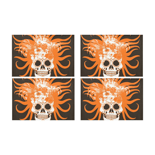hippie skull F by JamColors Placemat 12’’ x 18’’ (Set of 4)