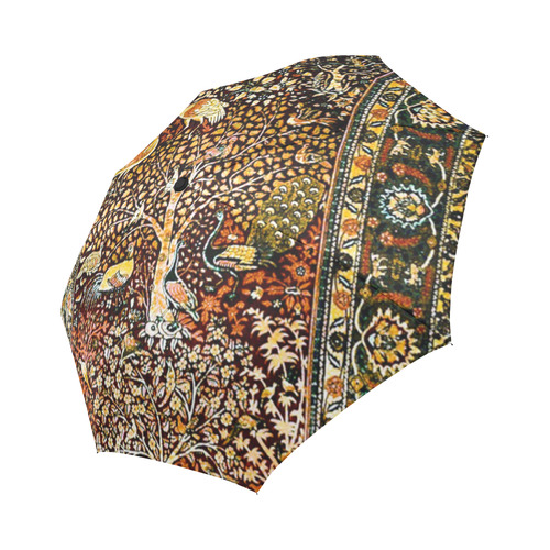 Vintage Persian Floral Animal Carpet Auto-Foldable Umbrella (Model U04)