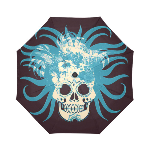 hippie skull C by JamColors Auto-Foldable Umbrella (Model U04)