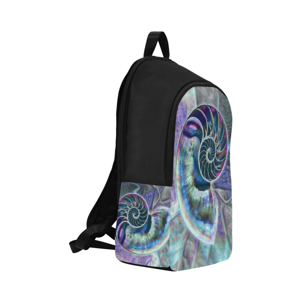 Wonderful Iridescent SHELL SNAIL Fabric Backpack for Adult (Model 1659