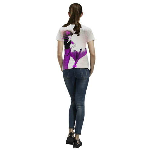 Monique queen of the mermaids 2 All Over Print T-Shirt for Women (USA Size) (Model T40)