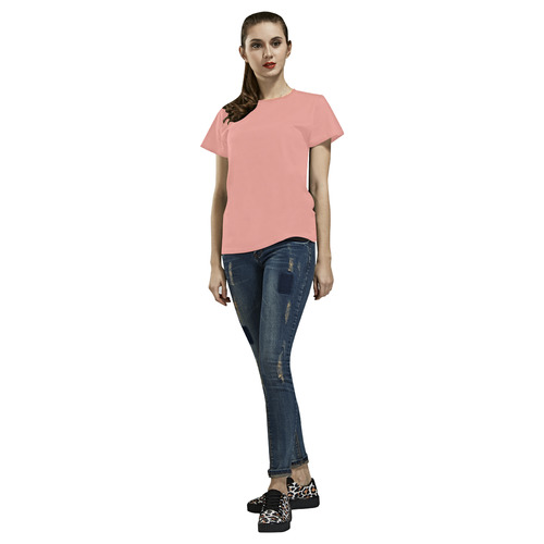 Apricot Blush All Over Print T-Shirt for Women (USA Size) (Model T40)