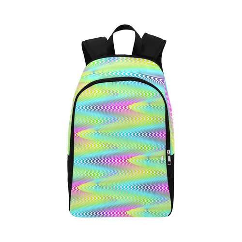 NEON colored WAVES STRIPES pattern Fabric Backpack for Adult (Model 1659)