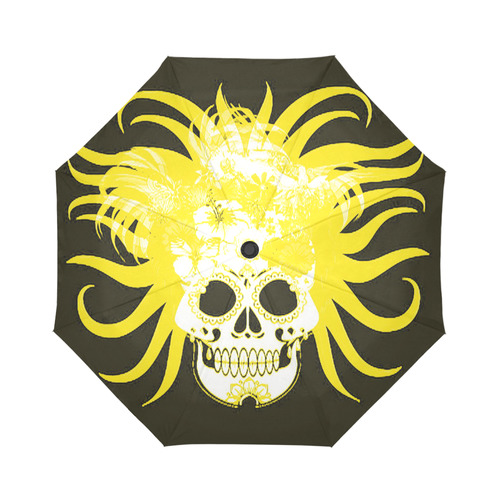 hippie skull G by JamColors Auto-Foldable Umbrella (Model U04)
