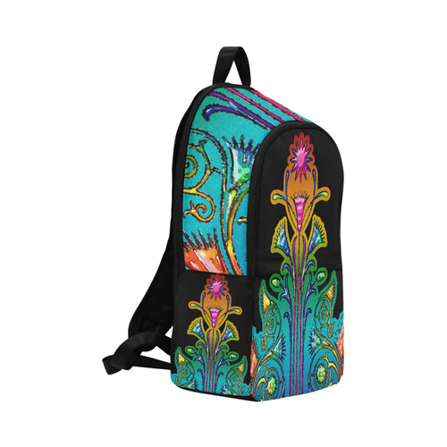 Art Deco Grunge Flower Ornaments Fabric Backpack for Adult (Model 1659)