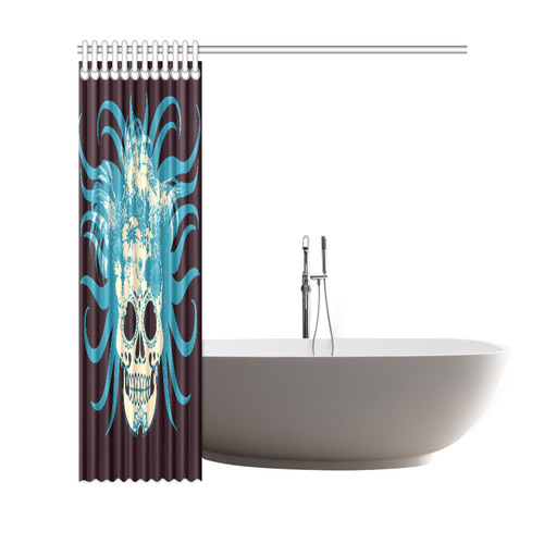 hippie skull C by JamColors Shower Curtain 69"x72"