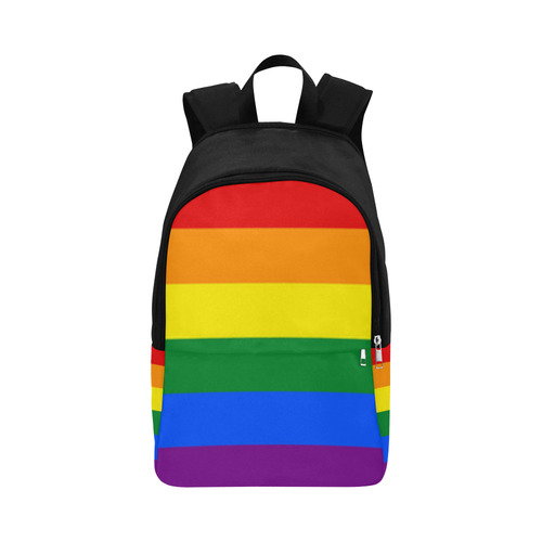 Gay Pride Rainbow Flag Stripes Fabric Backpack for Adult (Model 1659)