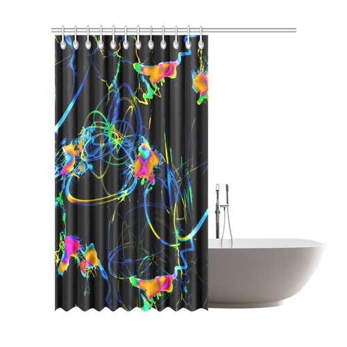 abstract neon fun 11 by JamColors Shower Curtain 72"x84"