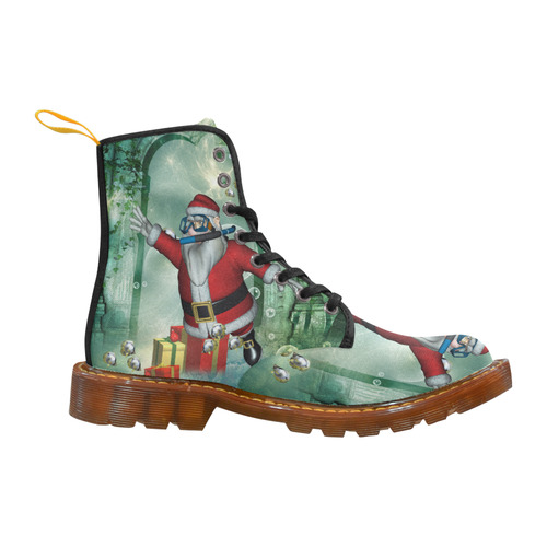 Christmas, Santa Claus underwater Martin Boots For Women Model 1203H