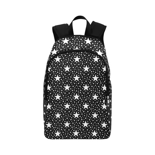 Different Size Stars seamless pattern white Fabric Backpack for Adult (Model 1659)